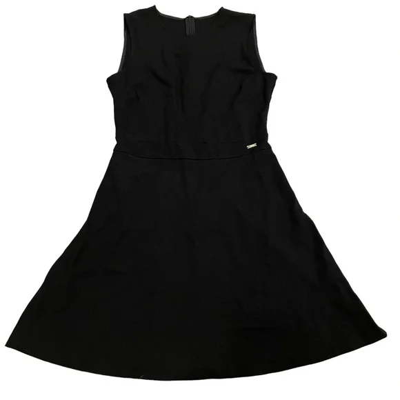 Armani Exchange | Dresses | Armani Exchange Ax Size Small Black Fit Flare  Dress Zips In Back Euc | Poshmark